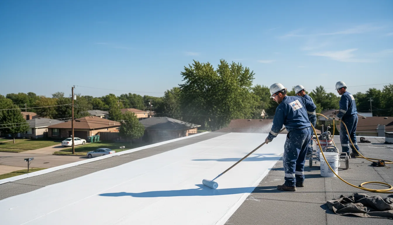 Commercial roof coating in Waves, NC near me